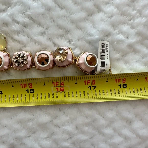 J. Crew Powder Pink Brulee Statement Necklace NWT - Picture 9 of 10